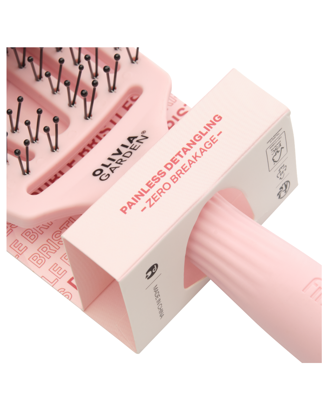 CEPILLO FINGERBRUSH COMBO OLIVIA GARDEN Pastel Pink