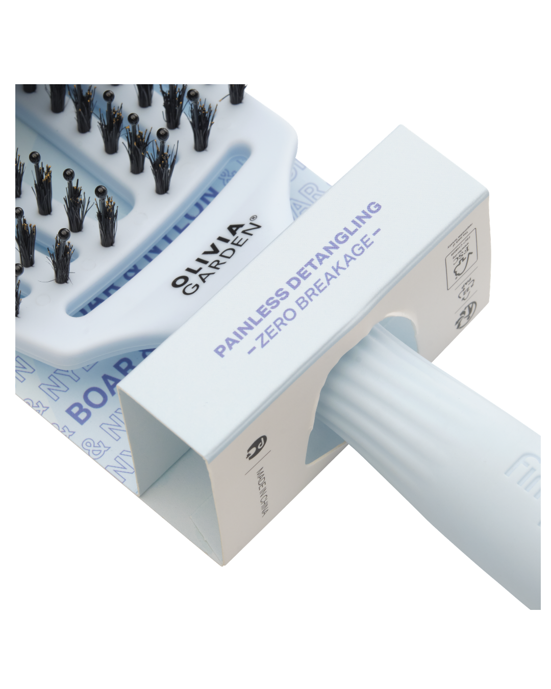 CEPILLO FINGERBRUSH COMBO OLIVIA GARDEN Pastel Blue